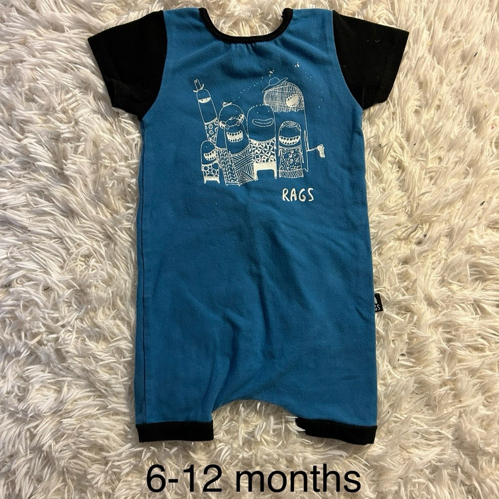 6-12 month rags crew shortie. No flaws. $18
